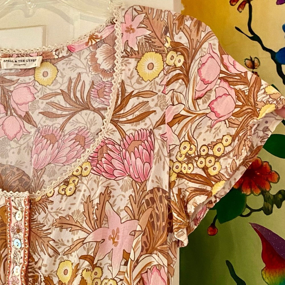 🌺🎉HP🎉🌺 Spell & The Gypsy Jungle Mini Dress - Picture 8 of 16